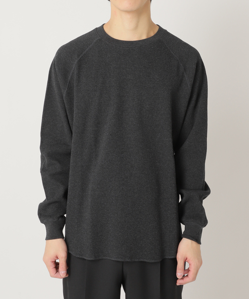 417 EDIFICE（フォーワンセブンエディフィス）の「メランジ ワッフル カットソー（Tシャツ/カットソー・メンズ・ホワイト/ベージュ/チャコールグレー・SMALL/MEDIUM/LARGE）」の19枚目の写真