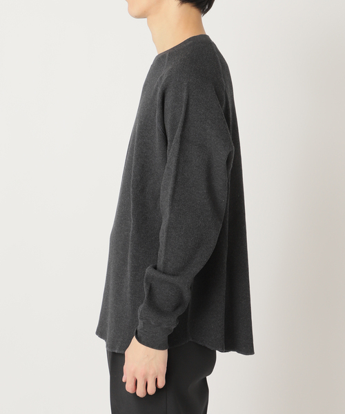 417 EDIFICE（フォーワンセブンエディフィス）の「メランジ ワッフル カットソー（Tシャツ/カットソー・メンズ・ホワイト/ベージュ/チャコールグレー・SMALL/MEDIUM/LARGE）」の18枚目の写真