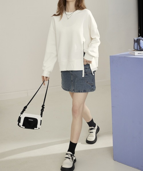 ラウンドネック サイドジップ スウェットプルオーバー 24sK57566（スウェット）｜KUHNMARVIN（クエンマウエ）