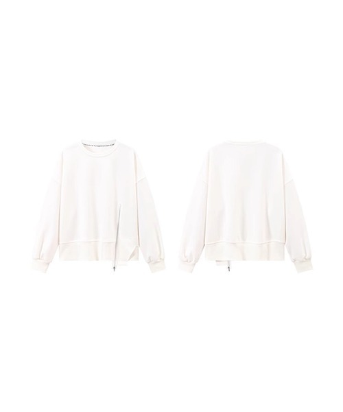 ラウンドネック サイドジップ スウェットプルオーバー 24sK57566（スウェット）｜KUHNMARVIN（クエンマウエ）