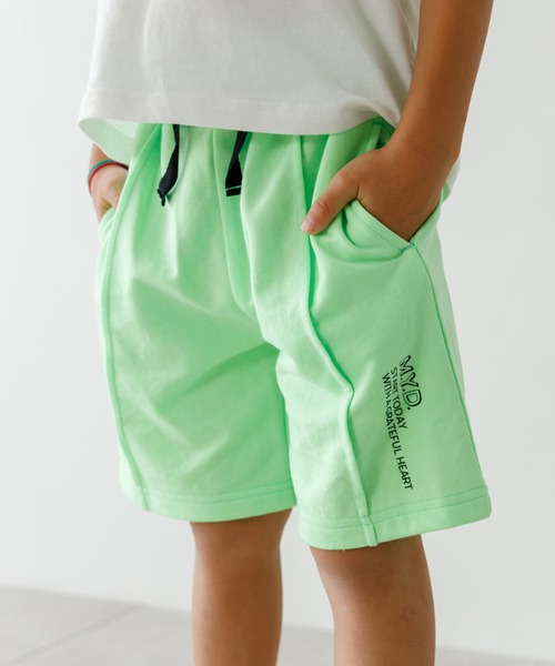 MAKE YOUR DAY（メイクユアデイ）の「ネオンカラーカットソーパンツ■80～140cm（その他パンツ・キッズ・オレンジ/ターコイズブルー/イエロー/ピンク/ライム・110/80/90/100/120/130/140）」の2枚目の写真