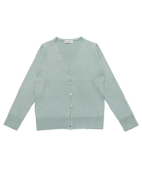 TOKYO SHIRTS（トウキョウシャツ）の「リブVネックニットカーディガン（カーディガン/ボレロ・レディース・ベビーピンク/ミント/モカ・M/L）」の2枚目の写真