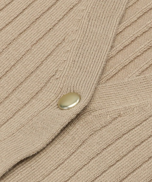 TOKYO SHIRTS（トウキョウシャツ）の「リブVネックニットカーディガン（カーディガン/ボレロ・レディース・ベビーピンク/ミント/モカ・M/L）」の5枚目の写真