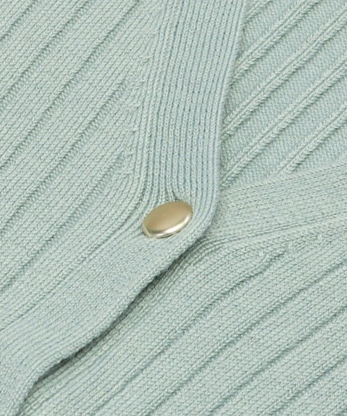 TOKYO SHIRTS（トウキョウシャツ）の「リブVネックニットカーディガン（カーディガン/ボレロ・レディース・ベビーピンク/ミント/モカ・M/L）」の8枚目の写真
