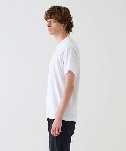 BODY WILD（ボディーワイルド）の「BODY WILD/ボディワイルド Tシャツ ジャケットプラス 後ろ襟高め設計（Tシャツ/カットソー・メンズ・グレー/ブラック/ホワイト・X-LARGE/MEDIUM/LARGE）」の4枚目の写真