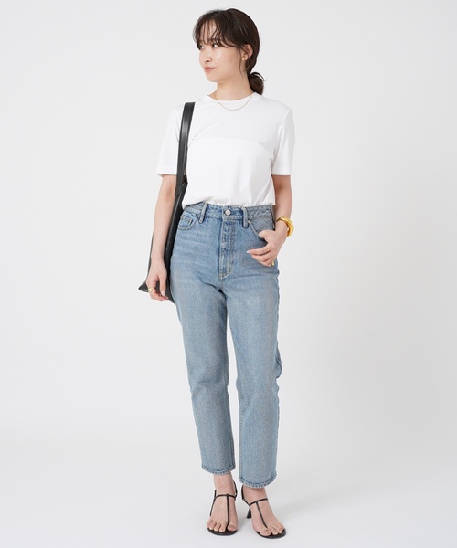 Deuxieme Classe(ドゥーズィエムクラス)の「*GIZA フライスTシャツ(Tシャツ/カットソー・レディース・ブラック/ホワイト・FREE)」の5枚目の写真
