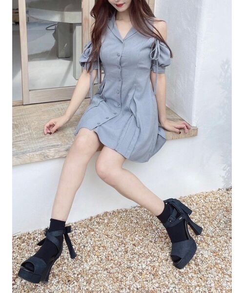 EATME（イートミー）の「BACKリボンサンダル（サンダル・レディース・ブラック/ブルー・S/M/L）」の7枚目の写真