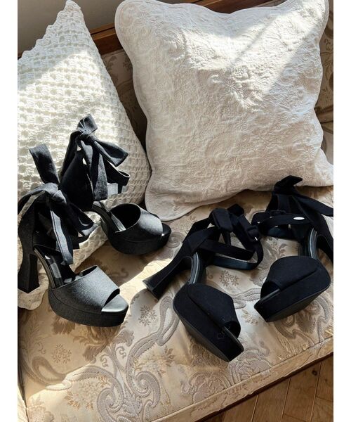 EATME（イートミー）の「BACKリボンサンダル（サンダル・レディース・ブラック/ブルー・S/M/L）」の5枚目の写真