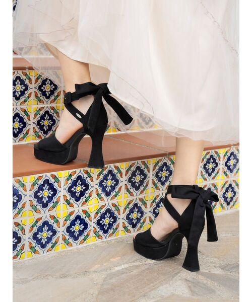 EATME（イートミー）の「BACKリボンサンダル（サンダル・レディース・ブラック/ブルー・S/M/L）」の14枚目の写真