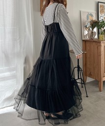 【apres jour clair】チュールティアードキャミワンピース【ZOZOTOWN限定アイテム】