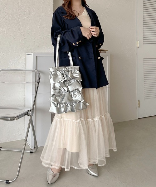 apres jour clair(アプレジュールクレア)の「【apres jour clair】チュールティアードキャミワンピース【ZOZOTOWN限定アイテム】(ワンピース・レディース・ブラック/ライトベージュ/チャコールグレー・X-LARGE/フリー)」の22枚目の写真