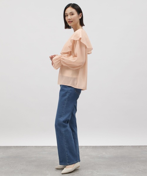 LAKOLE（ラコレ）の「2WAYラッフルシアーブラウス / 112533（シャツ/ブラウス・レディース・ブラック/桜/アイボリー・SMALL/MEDIUM）」の19枚目の写真
