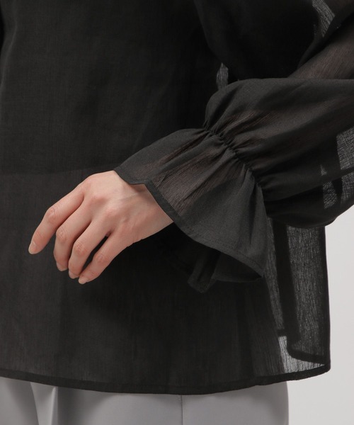 LAKOLE（ラコレ）の「2WAYラッフルシアーブラウス / 112533（シャツ/ブラウス・レディース・ブラック/桜/アイボリー・SMALL/MEDIUM）」の18枚目の写真