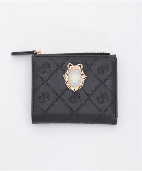 axes femme（アクシーズファム）の「ローズキルト型押しミニ財布（財布・レディース・ピンク/ブラック・FREE）」の15枚目の写真