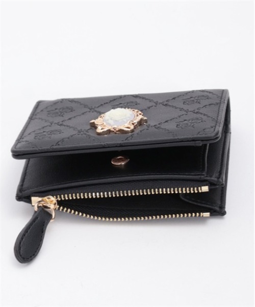 axes femme（アクシーズファム）の「ローズキルト型押しミニ財布（財布・レディース・ピンク/ブラック・FREE）」の9枚目の写真