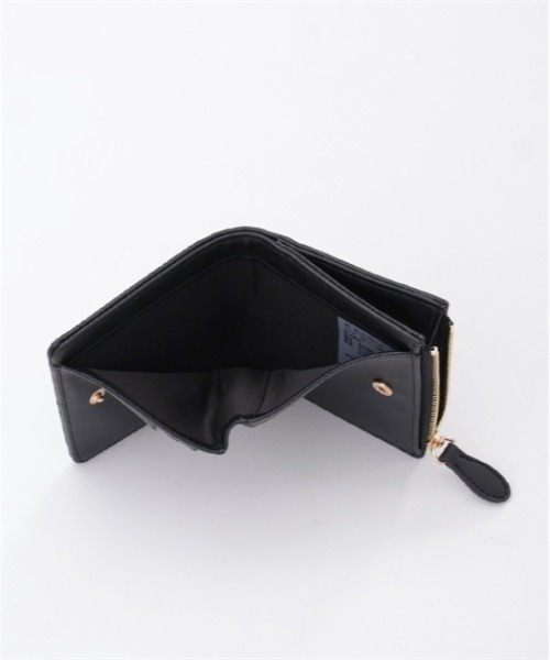 axes femme（アクシーズファム）の「ローズキルト型押しミニ財布（財布・レディース・ピンク/ブラック・FREE）」の11枚目の写真