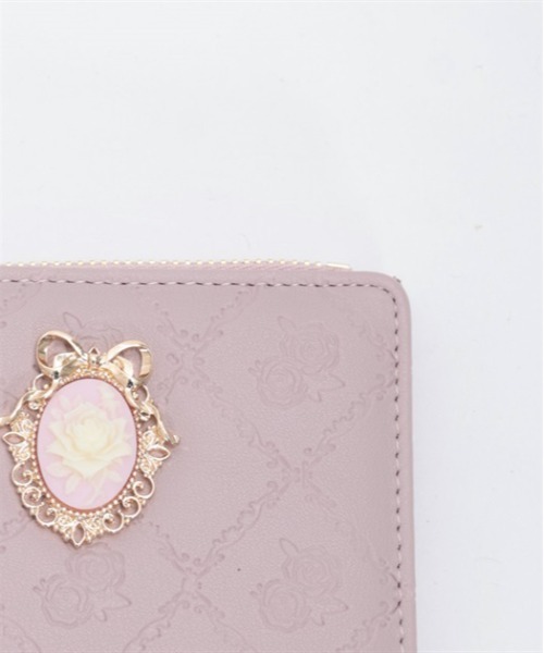 axes femme（アクシーズファム）の「ローズキルト型押しミニ財布（財布・レディース・ピンク/ブラック・FREE）」の8枚目の写真