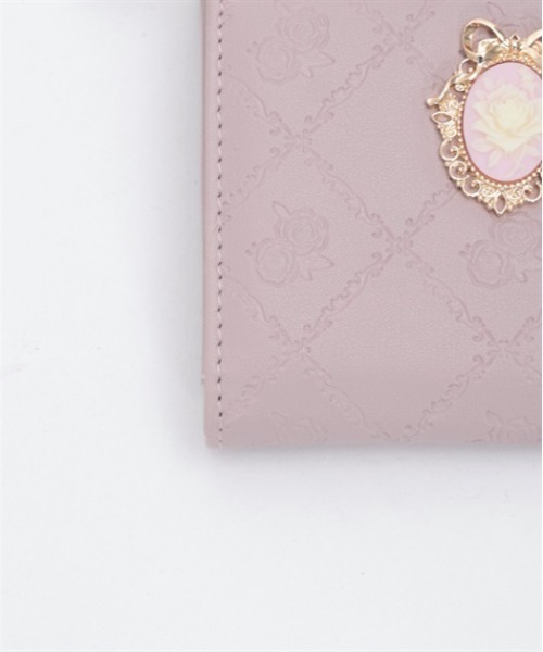 axes femme（アクシーズファム）の「ローズキルト型押しミニ財布（財布・レディース・ピンク/ブラック・FREE）」の4枚目の写真