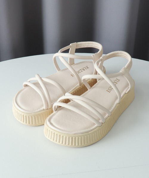 Miniministore(ミニミニストア)の「厚底サンダル ストラップサンダル 夏(サンダル・レディース・クリーム/アイボリー/ブラック・24.0cm/23.0cm/22.5cm/23.5cm/24.5cm/25.0cm)」の16枚目の写真