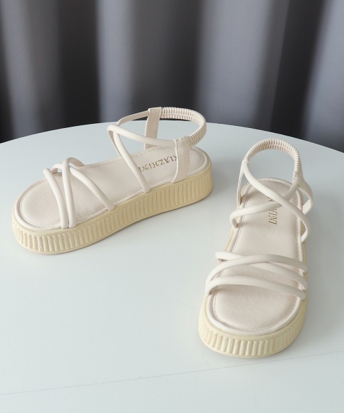 Miniministore(ミニミニストア)の「厚底サンダル ストラップサンダル 夏(サンダル・レディース・クリーム/アイボリー/ブラック・24.0cm/23.0cm/22.5cm/23.5cm/24.5cm/25.0cm)」の17枚目の写真