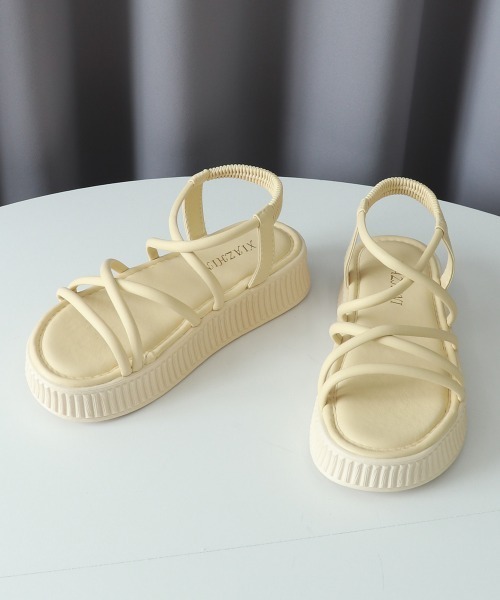 Miniministore(ミニミニストア)の「厚底サンダル ストラップサンダル 夏(サンダル・レディース・クリーム/アイボリー/ブラック・24.0cm/23.0cm/22.5cm/23.5cm/24.5cm/25.0cm)」の19枚目の写真