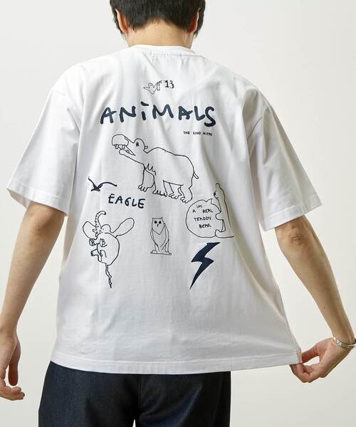 MEN'S MELROSE(メンズメルローズ)の「《別注》【MASTER FRAME/マスターフレーム】MARK GONZALES ARTWORK COLLECTION Tシャツ(Tシャツ/カットソー・メンズ・ホワイト/ホワイト系その他/ブルー/ブラウン/ブラウン系その他/ホワイト系その他2/ホワイト系その他3/ブルー系その他・1/2/3/4)」の3枚目の写真