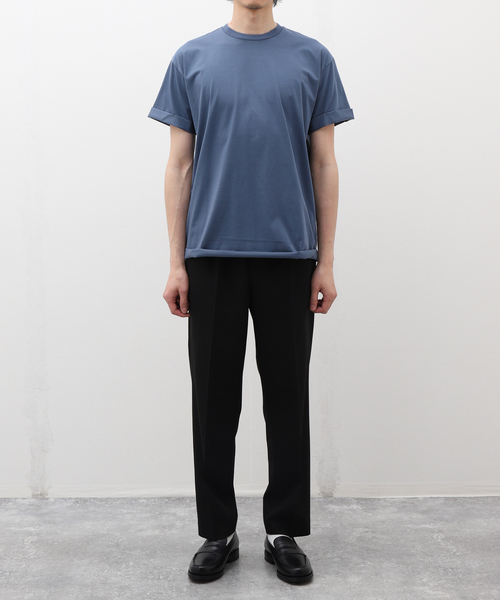 EDIFICE（エディフィス）の「ガスコットン BAR-TACK Tシャツ（Tシャツ/カットソー・メンズ・ベージュ/カーキ/ブルー/ブラック系その他・LARGE/MEDIUM）」の5枚目の写真