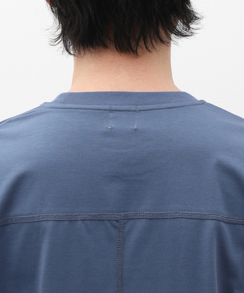 EDIFICE（エディフィス）の「ガスコットン BAR-TACK Tシャツ（Tシャツ/カットソー・メンズ・ベージュ/カーキ/ブルー/ブラック系その他・LARGE/MEDIUM）」の10枚目の写真