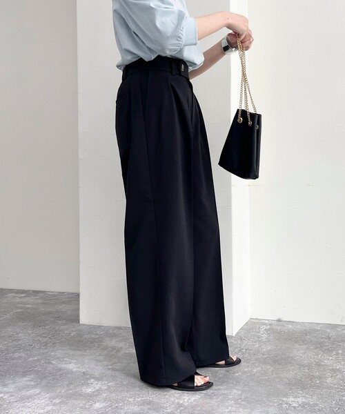 fredy emue（フレディエミュ）の「2タックスラックス【レングス長め丈あり】（スラックス・レディース・グレー/ベージュ/ブラック・39/38/36）」の14枚目の写真