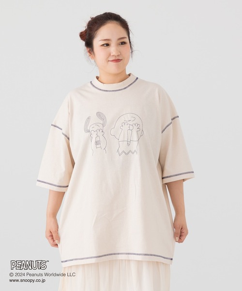 PEANUTS(ピーナッツ)の「PEANUTS / ピーナッツ スヌーピー ユニ半袖Tシャツ(Tシャツ/カットソー・メンズ・C/D/A/B・S/M/L)」の3枚目の写真