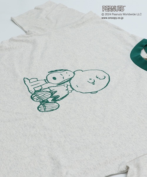 PEANUTS(ピーナッツ)の「PEANUTS / ピーナッツ スヌーピー ユニ半袖Tシャツ(Tシャツ/カットソー・メンズ・C/D/A/B・S/M/L)」の13枚目の写真
