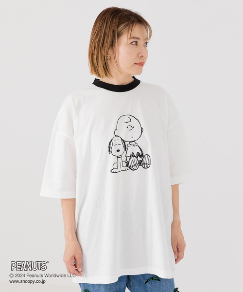 PEANUTS(ピーナッツ)の「PEANUTS / ピーナッツ スヌーピー ユニ半袖Tシャツ(Tシャツ/カットソー・メンズ・C/D/A/B・S/M/L)」の19枚目の写真