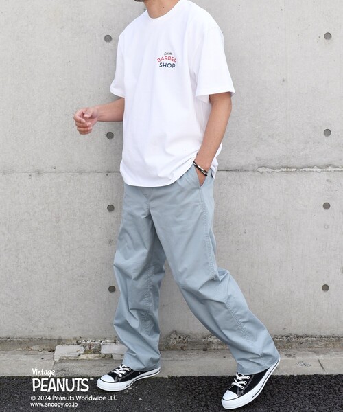 PEANUTS(ピーナッツ)の「SHIPS any: SNOOPY コラボ カルチャー グラフィック バック プリント Tシャツ◇(Tシャツ/カットソー・メンズ・ホワイト系/ホワイト/ライトホワイト・MEDIUM/LARGE/X-LARGE)」の6枚目の写真
