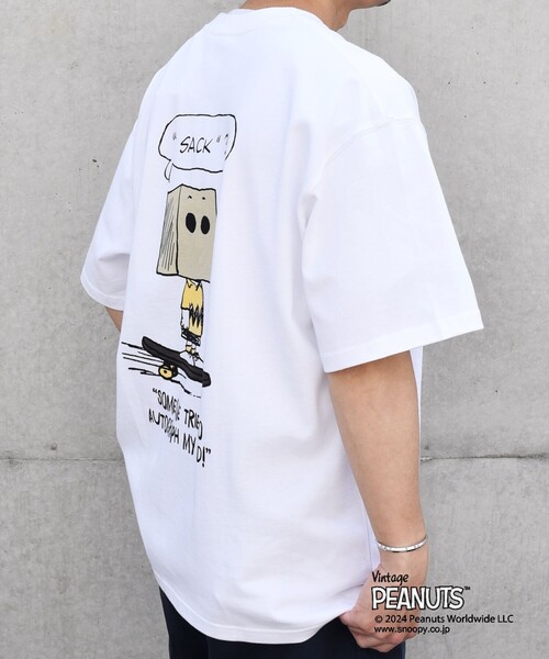 MARIE コラボT SNOOPY SHIPS any: SNOOPY コラボ カルチャー グラフィック バック