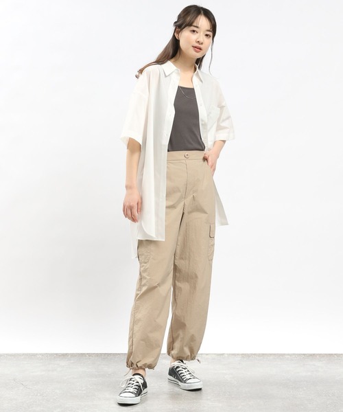 GLOBAL WORK Smile Seed Store（グローバルワーク スマイルシードストア）の「撥水UVライトカーゴパンツ/100829（カーゴパンツ・レディース・ダークカーキ/ブラック/アイボリー/ベージュ・SMALL/MEDIUM/LARGE/X-LARGE）」の19枚目の写真