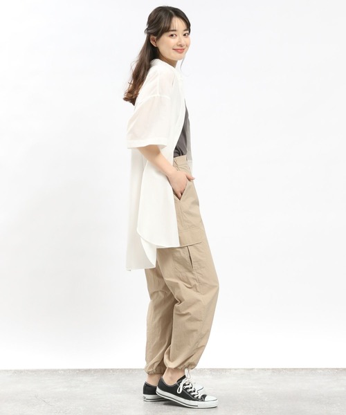 GLOBAL WORK Smile Seed Store（グローバルワーク スマイルシードストア）の「撥水UVライトカーゴパンツ/100829（カーゴパンツ・レディース・ダークカーキ/ブラック/アイボリー/ベージュ・SMALL/MEDIUM/LARGE/X-LARGE）」の20枚目の写真