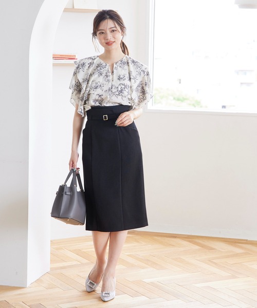 【セール】フリルスリーブ花柄ブラウス（シャツ/ブラウス）｜12Twelve Agenda（トゥエルブ アジェンダ）