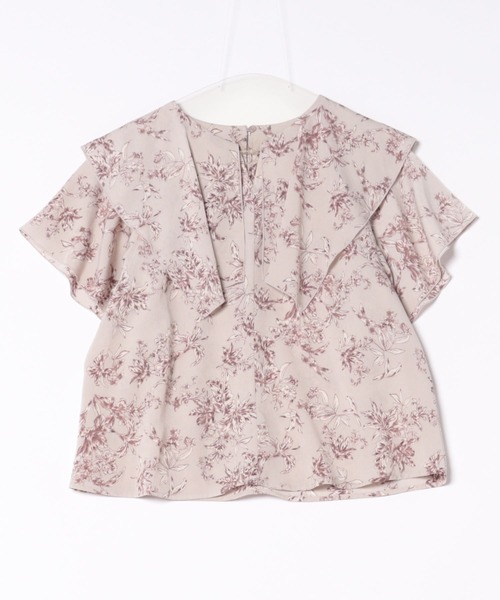 【セール】フリルスリーブ花柄ブラウス（シャツ/ブラウス）｜12Twelve Agenda（トゥエルブ アジェンダ）