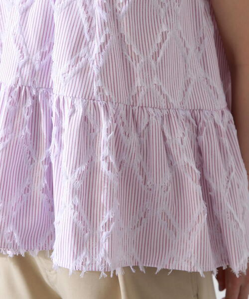 N.（N. Natural Beauty Basic）（エヌエヌナチュラルビューティーベーシック）の「◆ストライプラッフルブラウス（シャツ/ブラウス・レディース・ピンク系その他/ブルー系その他・MEDIUM）」の18枚目の写真