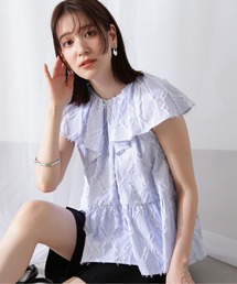 N.（N. Natural Beauty Basic） | ◆ストライプラッフルブラウス(シャツ/ブラウス)