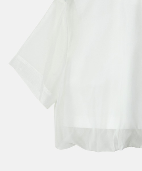LE CIEL BLEU(ルシェルブルー)の「オーガンザトップ / Organza Top(Tシャツ/カットソー・レディース・オフホワイト/グレー/ブラック・36)」の10枚目の写真