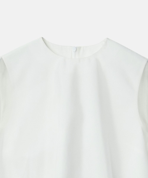 LE CIEL BLEU(ルシェルブルー)の「オーガンザトップ / Organza Top(Tシャツ/カットソー・レディース・オフホワイト/グレー/ブラック・36)」の9枚目の写真