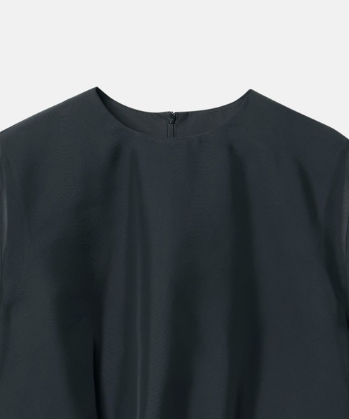 LE CIEL BLEU(ルシェルブルー)の「オーガンザトップ / Organza Top(Tシャツ/カットソー・レディース・オフホワイト/グレー/ブラック・36)」の15枚目の写真