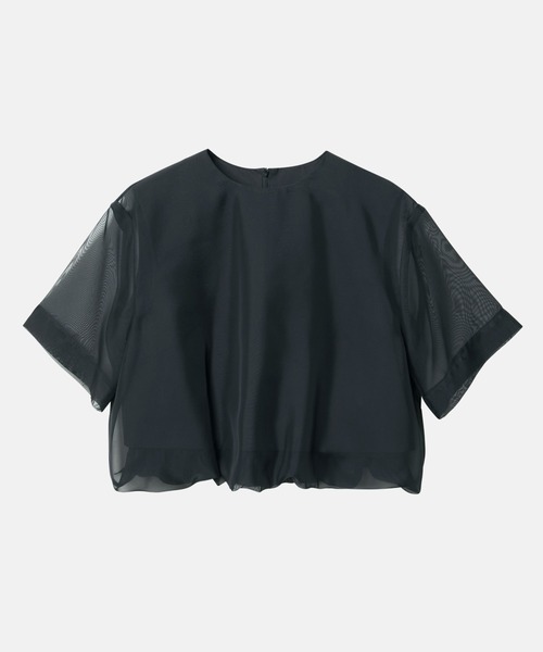 LE CIEL BLEU(ルシェルブルー)の「オーガンザトップ / Organza Top(Tシャツ/カットソー・レディース・オフホワイト/グレー/ブラック・36)」の17枚目の写真