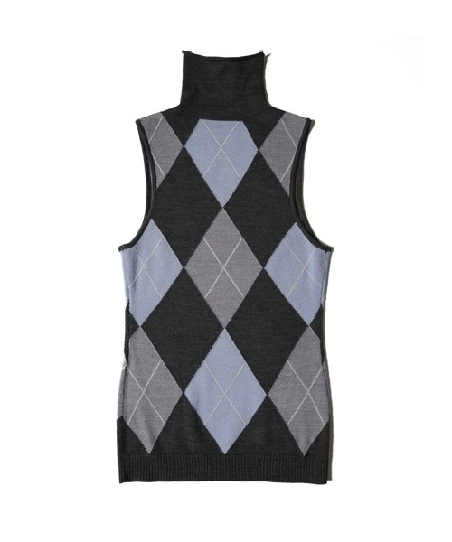 Moromoro2（モロモロ）の「ハイネック アーガイル タンクトップ BX4117【Moromoro2】（タンクトップ・レディース・グレー/ブラウン・S/M/L）」の17枚目の写真