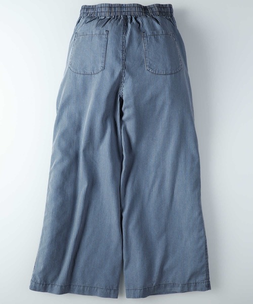 BACK NUMBER(バックナンバー)の「BACK NUMBER(バックナンバー)接触冷感ヒッコリーワイドパンツ(その他パンツ・レディース・ブルー・L/M/S)」の6枚目の写真