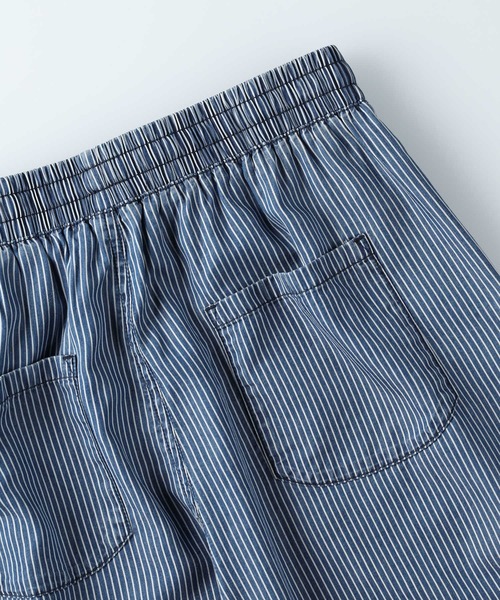 BACK NUMBER(バックナンバー)の「BACK NUMBER(バックナンバー)接触冷感ヒッコリーワイドパンツ(その他パンツ・レディース・ブルー・L/M/S)」の5枚目の写真