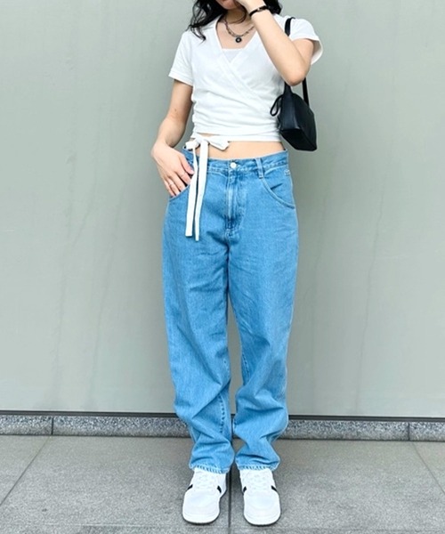 LACOSTE(ラコステ)の「ハイストレッチ 鹿の子 ラップフロント クロップド丈半袖ポロシャツ(ポロシャツ・レディース・ホワイト/ブラック・34/36/38/40)」の13枚目の写真