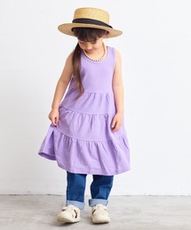 梨地ティアードワンピース（80～150cm）