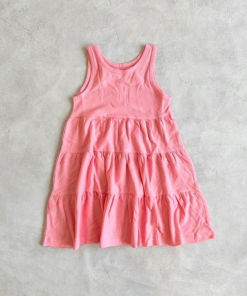 Life Support Products（ライフサポートプロダクツ）の「梨地ティアードワンピース（80～150cm）（ワンピース・キッズ・ピンク/ライトブルー/パープル・90/140/150/100/110/120/80/130/95）」の3枚目の写真
